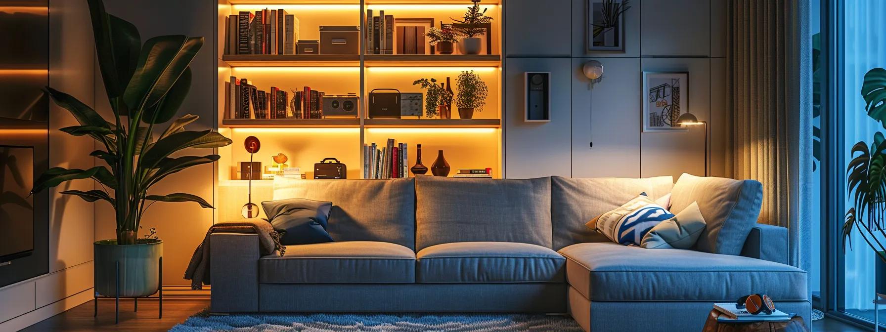 a modern urban apartment interior showcasing a well-organized utility setup area with neatly arranged devices for internet, telephone, and home security, illuminated by soft artificial lighting, emphasizing the essential elements for a seamless transition to comfortable living in perth.