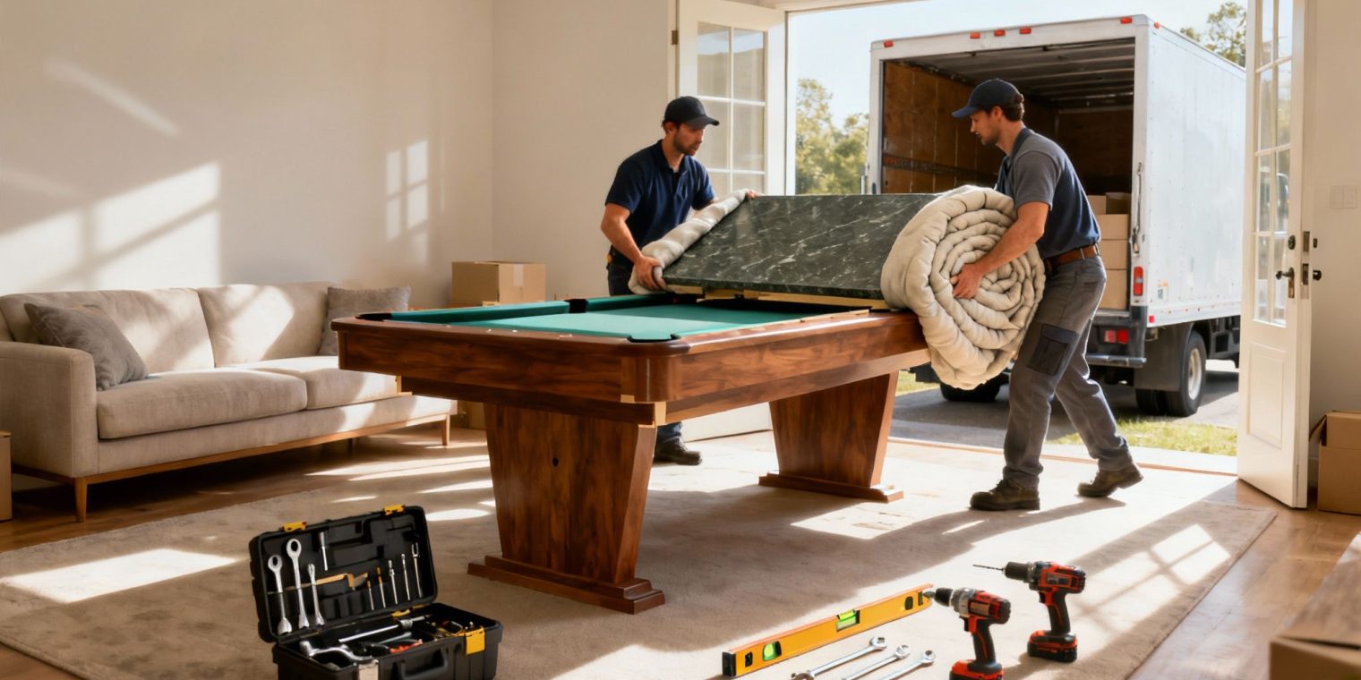 Moving a pool table: Your ultimate disassembly, transport, and reassembly guide