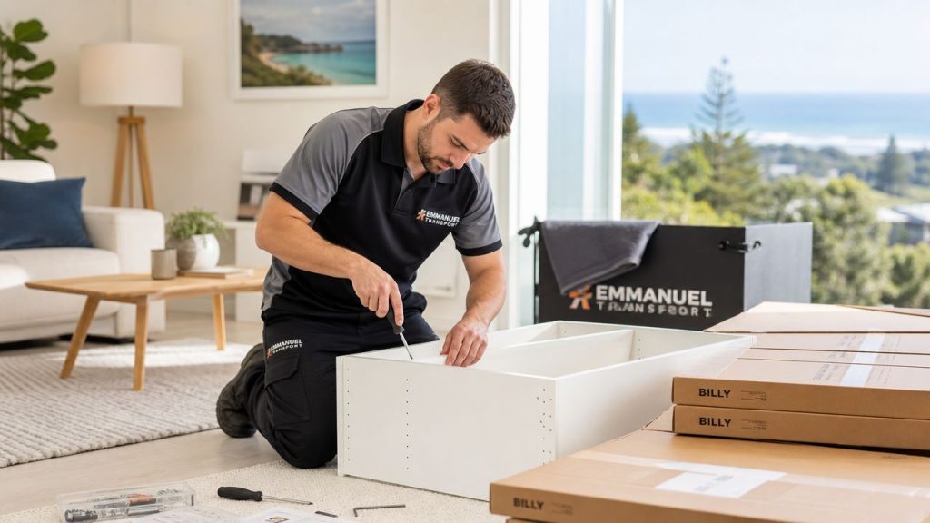 Your expert guide to IKEA furniture assembly in Perth. Learn time/cost estimates, DIY tips, and how professional movers ensure a stress-free experience.